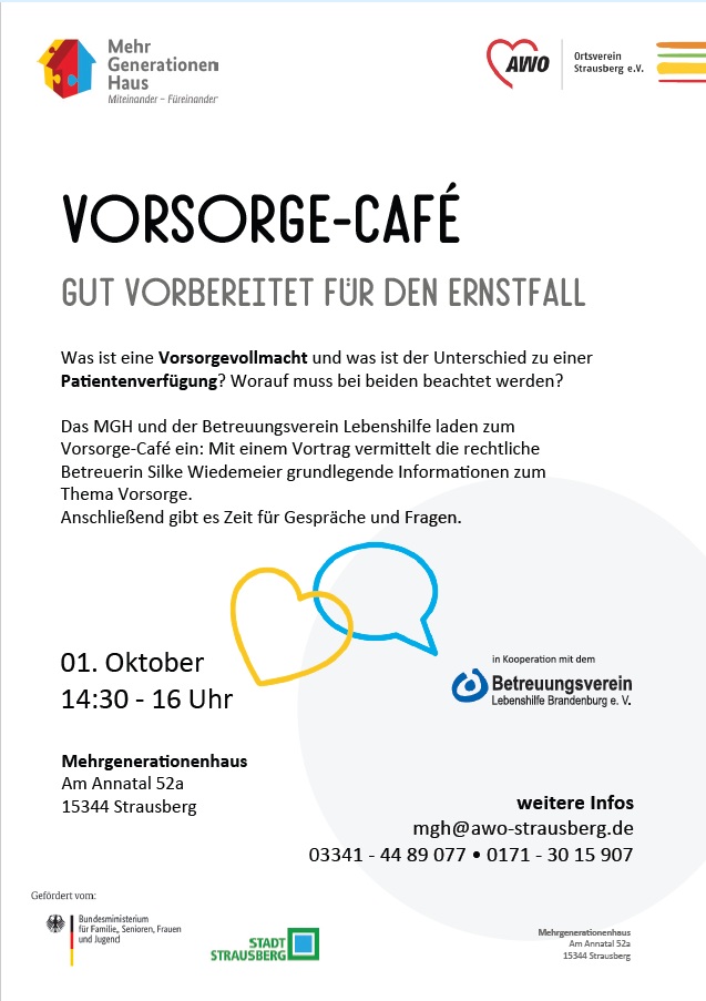 Flyer VorsorgeCafe II 2026